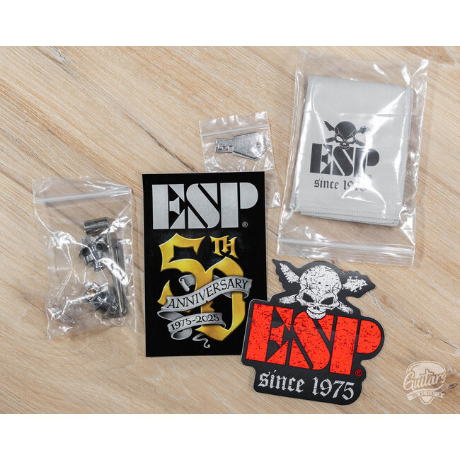 ESP Eclipse Custom Original Series Guitar w/ Case – Silver Liquid Metal Burst