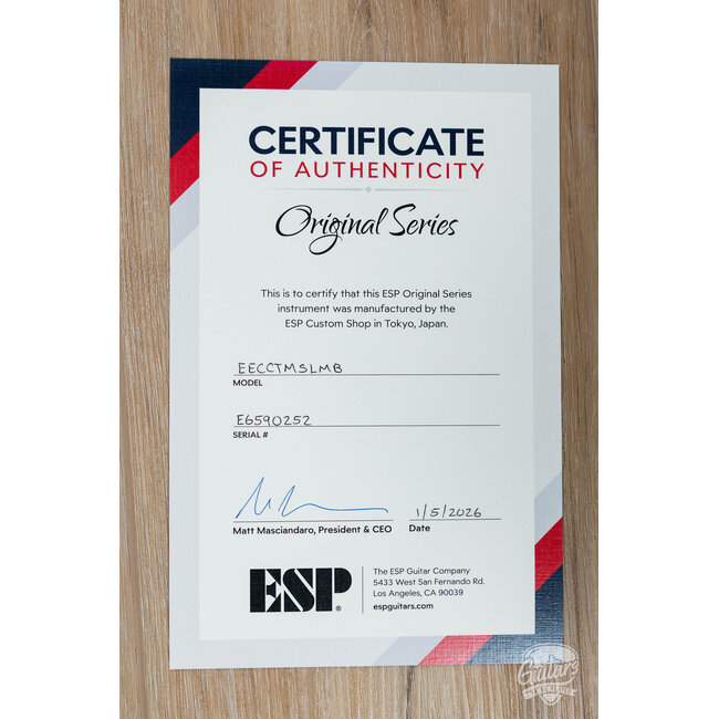 ESP Eclipse Custom Original Series Guitar w/ Case – Silver Liquid Metal Burst