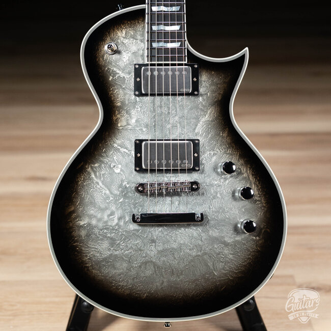 ESP Eclipse Custom Original Series Guitar w/ Case – Silver Liquid Metal Burst