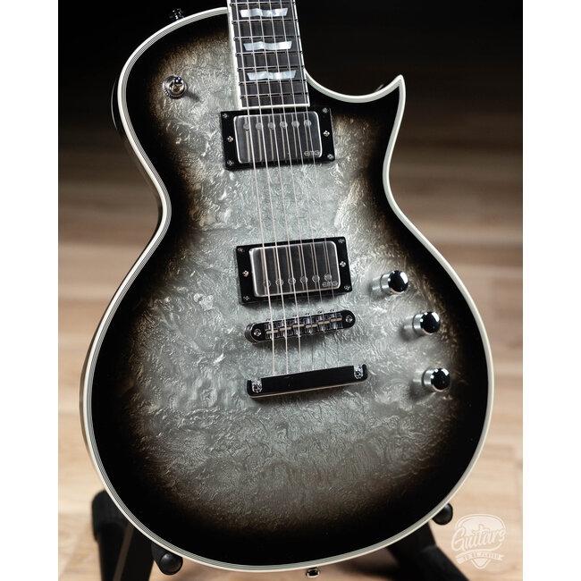 ESP Eclipse Custom Original Series Guitar w/ Case – Silver Liquid Metal Burst