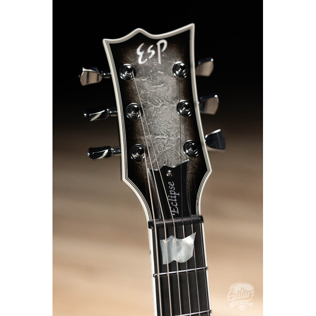 ESP Eclipse Custom Original Series Guitar w/ Case – Silver Liquid Metal Burst