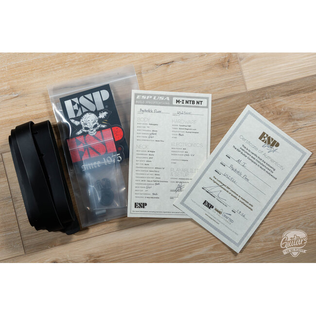 ESP USA M-I NTB Neck Thru w/ EMG's – Psychedelic Flame