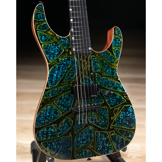ESP USA M-I NTB Neck Thru w/ EMG's – Psychedelic Flame