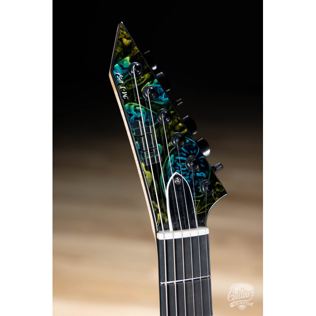 ESP USA M-I NTB Neck Thru w/ EMG's – Psychedelic Flame