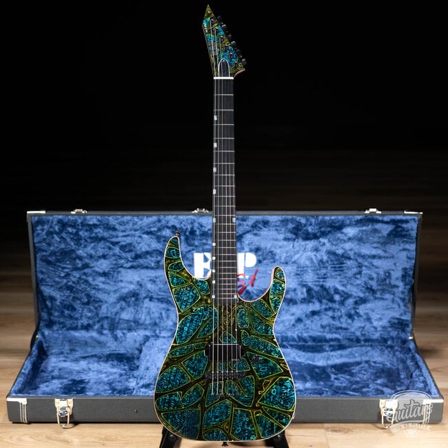 ESP USA M-I NTB Neck Thru w/ EMG's – Psychedelic Flame