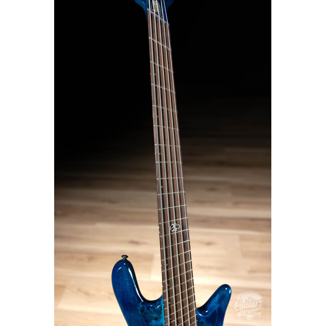 Spector NS Dimension 5 String Multi-Scale Bass w/ Gigbag – Black & Blue Gloss