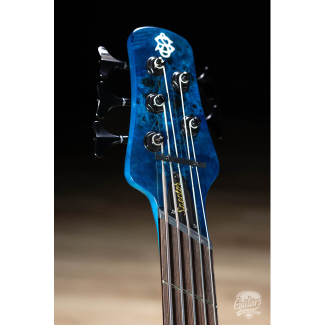 Spector NS Dimension 5 String Multi-Scale Bass w/ Gigbag – Black & Blue Gloss