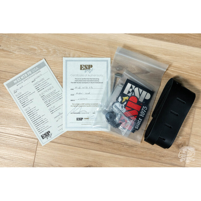 ESP USA M-II NTB Neck Thru Floyd Rose w/ EMG's – Midori Gold