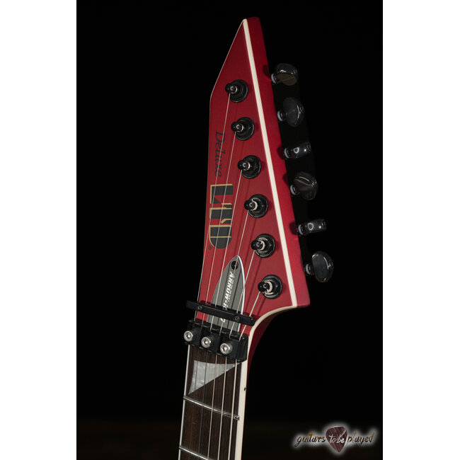 ESP LTD Arrow-1000 LH Left-Handed EMG Guitar – Candy Apple Red Satin (B-Stock)