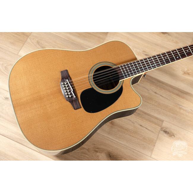 Takamine EF400SC TT 12-String Dreadnought Cutaway Guitar w/ Case – Natural