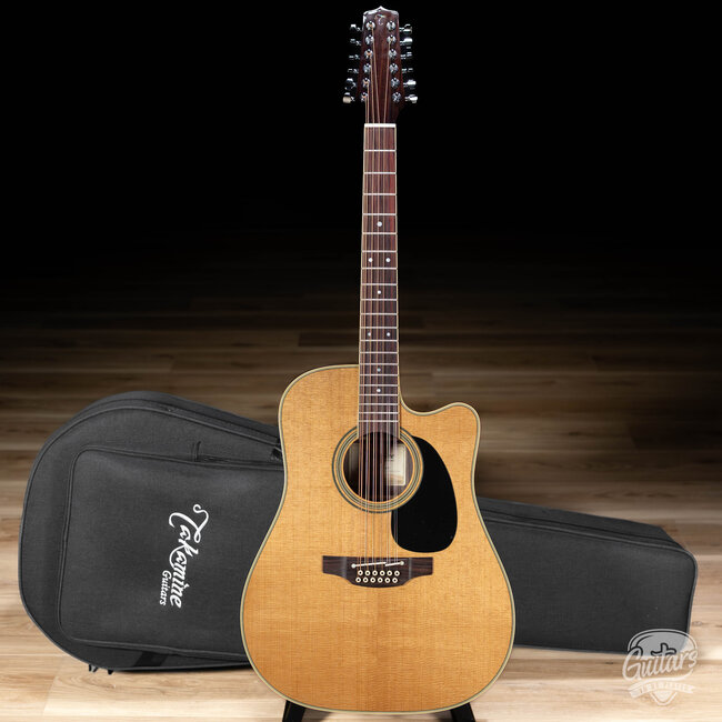 Takamine EF400SC TT 12-String Dreadnought Cutaway Guitar w/ Case – Natural