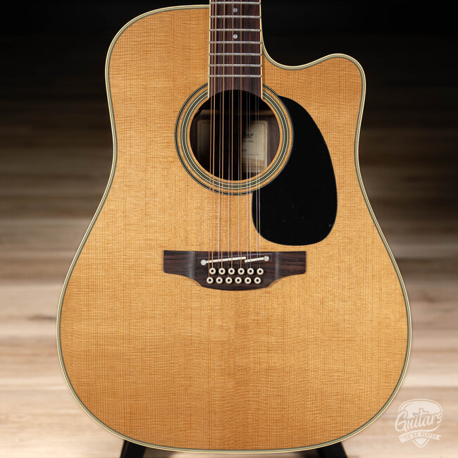 Takamine EF400SC TT 12-String Dreadnought Cutaway Guitar w/ Case – Natural