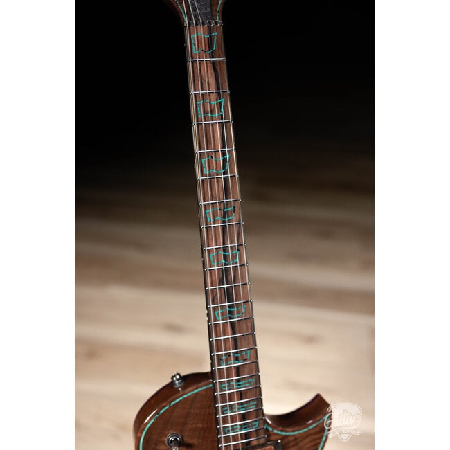 ESP 2026 Exhibition Eclipse CTM Claro Walnut – Natural w/ Purple & Green EX26-12