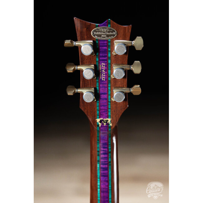 ESP 2026 Exhibition Eclipse CTM Claro Walnut – Natural w/ Purple & Green EX26-12