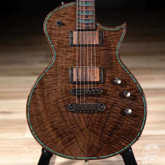 ESP 2026 Exhibition Eclipse CTM Claro Walnut – Natural w/ Purple & Green EX26-12