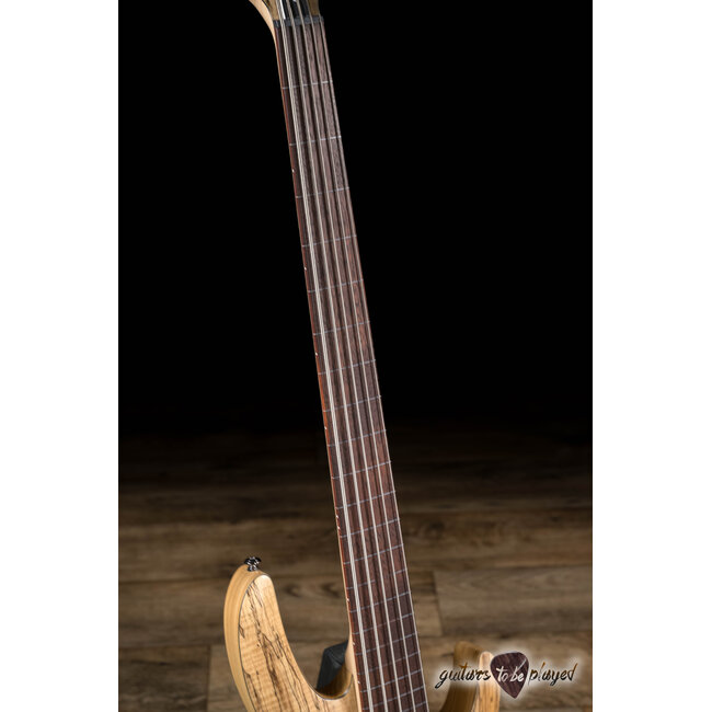 ESP LTD B-205 Spalted Maple 5-String Fretless Bass – Natural Satin