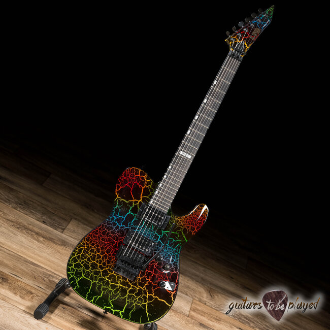 ESP LTD Eclipse ’87 Floyd Rose Electric Guitar – Rainbow Crackle