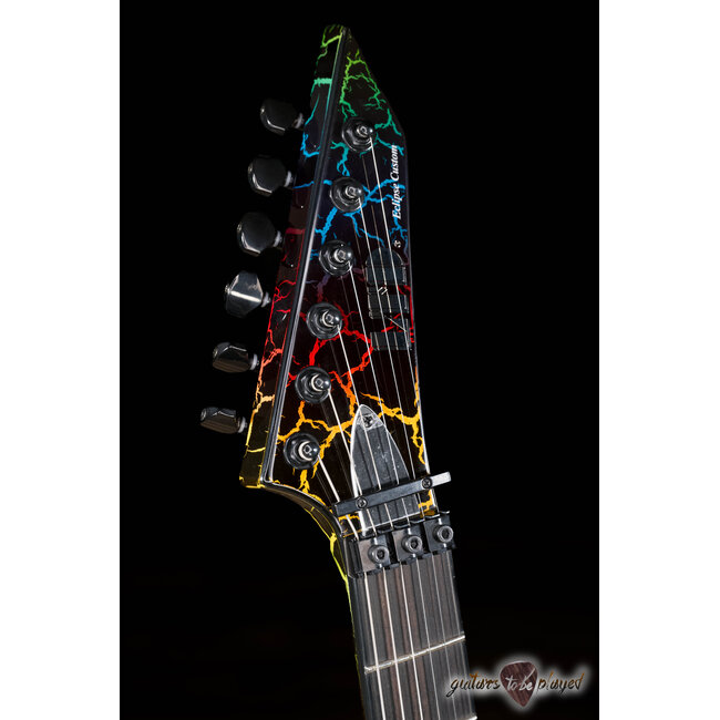 ESP LTD Eclipse ’87 Floyd Rose Electric Guitar – Rainbow Crackle