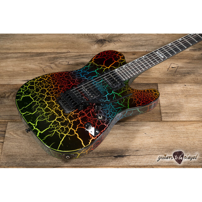 ESP LTD Eclipse ’87 Floyd Rose Electric Guitar – Rainbow Crackle