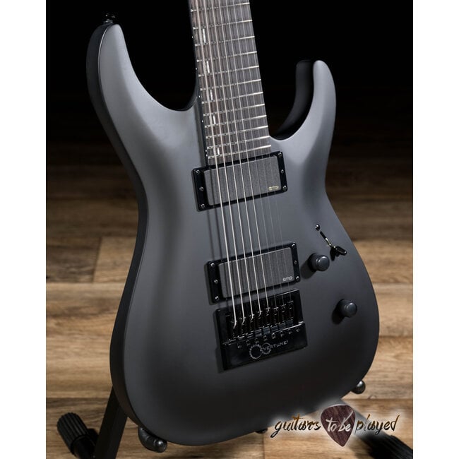 ESP LTD H-1008 Baritone Evertune 8-String EMG Guitar – Black Satin (B-Stock)