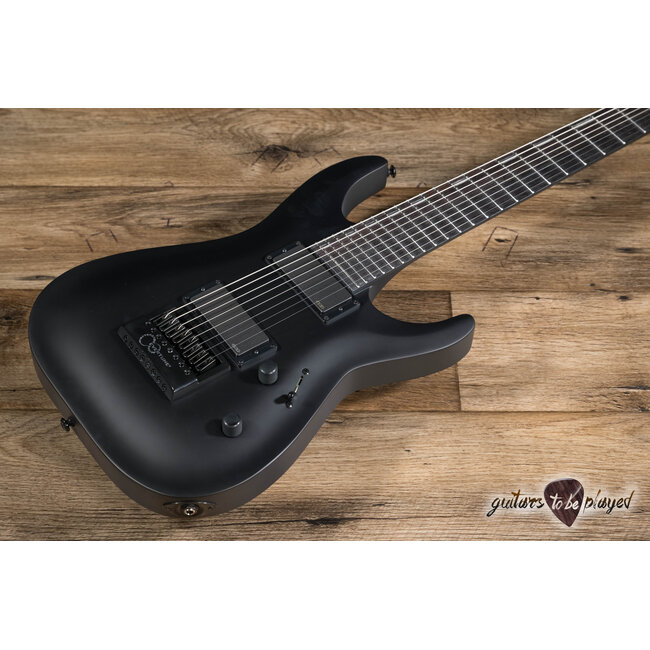 ESP LTD H-1008 Baritone Evertune 8-String EMG Guitar – Black Satin (B-Stock)