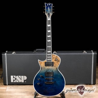ESP Guitars ESP E-II Eclipse LH Left-Handed EMG Guitar w/ Case – Blue Natural Fade