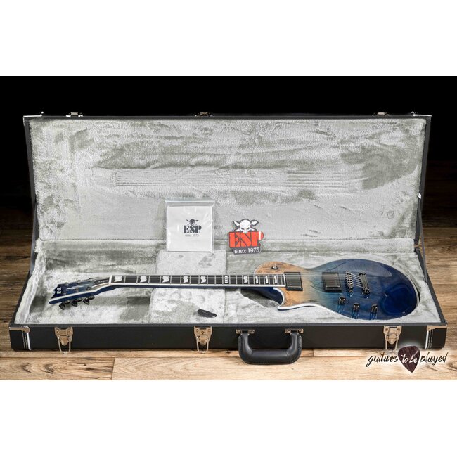 ESP E-II Eclipse LH Left-Handed EMG Guitar w/ Case – Blue Natural Fade