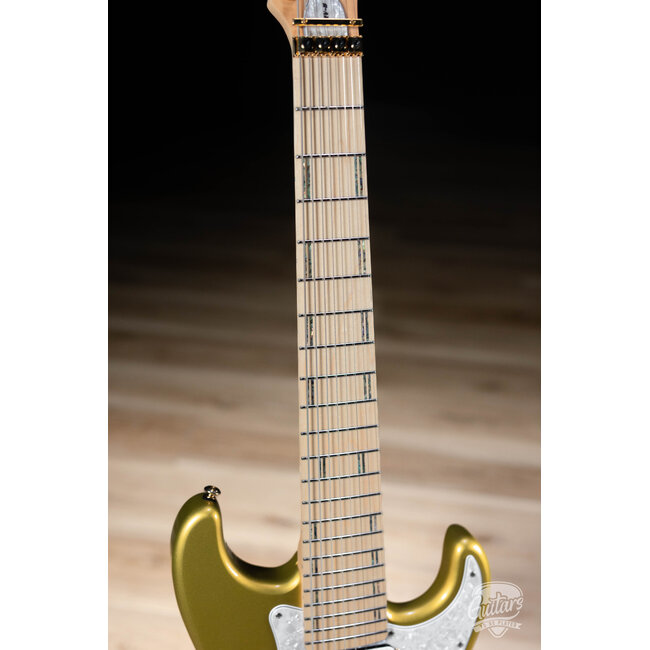 ESP LTD JRV-8 Javier Reyes 8-String Guitar w/ Case – Metallic Gold