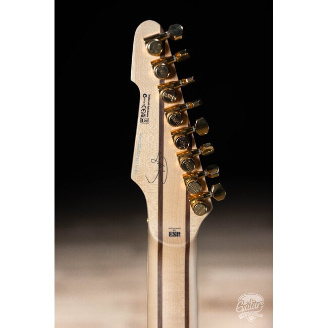 ESP LTD JRV-8 Javier Reyes 8-String Guitar w/ Case – Metallic Gold