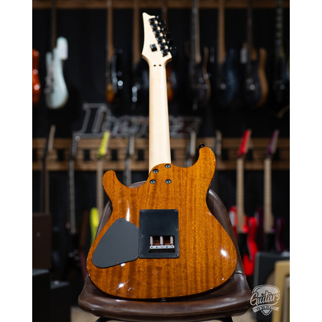 1997 Ibanez FGM400Q Frank Gambale Guitar w/ Case – Blonde Amber