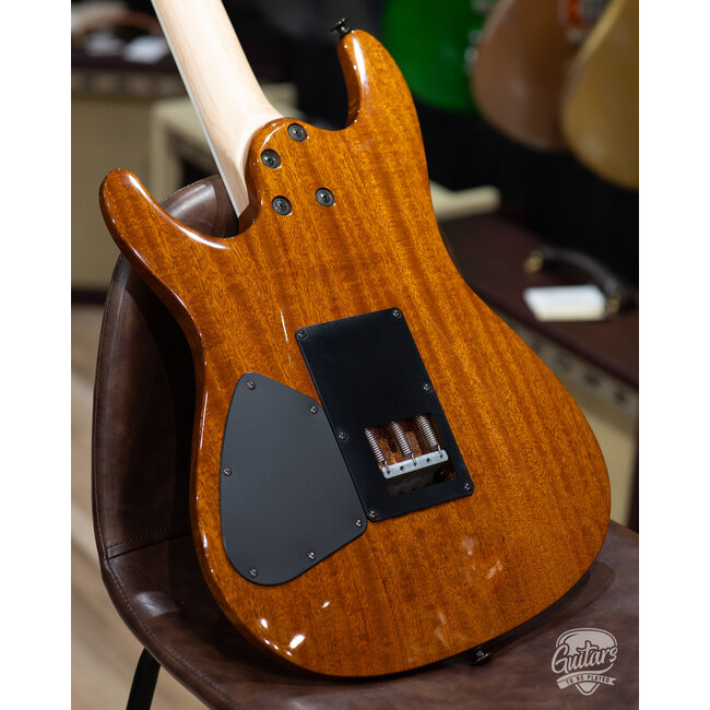 1997 Ibanez FGM400Q Frank Gambale Guitar w/ Case – Blonde Amber