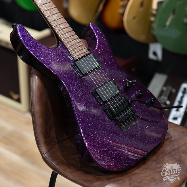 Used ESP LTD KH-602 Kirk Hammett Signature Electric Guitar w/ Case – Purple Sparkle
