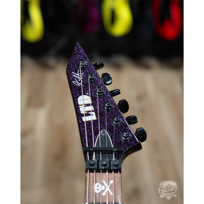 Used ESP LTD KH-602 Kirk Hammett Signature Electric Guitar w/ Case – Purple Sparkle