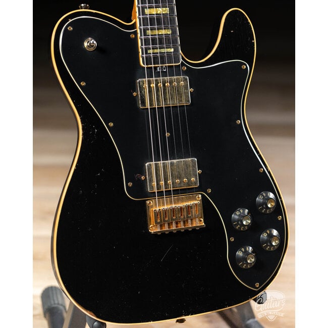 Shabat Lion Deluxe Mahogany Neck/Body Guitar w/ Ebony & Lollar Imperials – Black