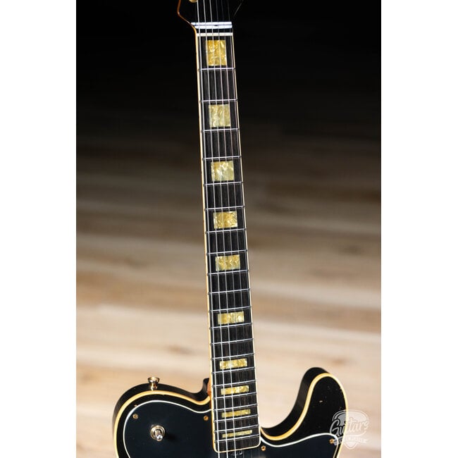 Shabat Lion Deluxe Mahogany Neck/Body Guitar w/ Ebony & Lollar Imperials – Black