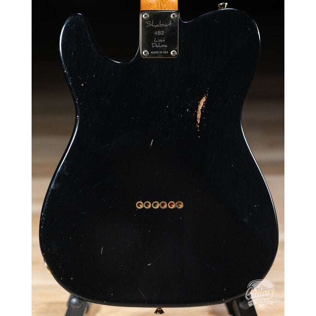 Shabat Lion Deluxe Mahogany Neck/Body Guitar w/ Ebony & Lollar Imperials – Black