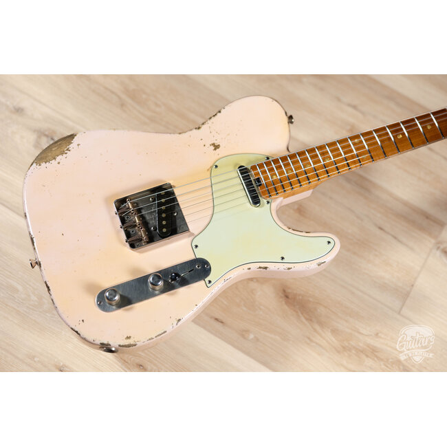 Shabat Lion Swamp Ash T-Style w/ Flame Maple Neck & Lollar Special T's – Shell Pink