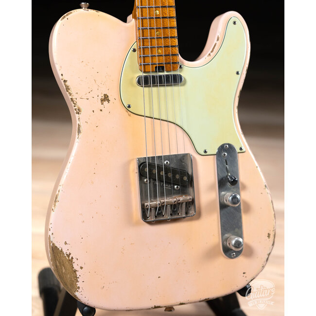 Shabat Lion Swamp Ash T-Style w/ Flame Maple Neck & Lollar Special T's – Shell Pink