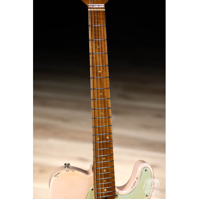 Shabat Lion Alder (Swamp Ash) T-Style w/ Flame Maple Neck & Lollar Vintage T’s (Specials) – Shell Pink