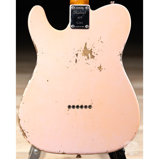 Shabat Lion Swamp Ash T-Style w/ Flame Maple Neck & Lollar Special T's – Shell Pink