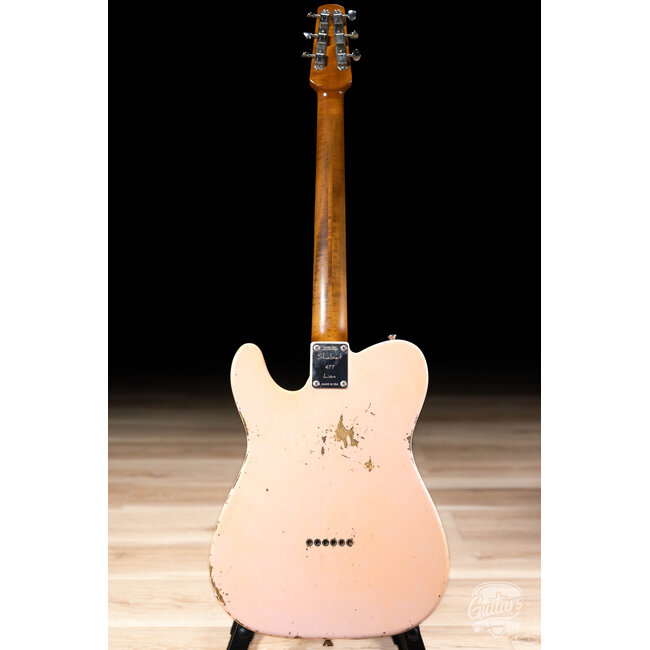 Shabat Lion Alder (Swamp Ash) T-Style w/ Flame Maple Neck & Lollar Vintage T’s (Specials) – Shell Pink