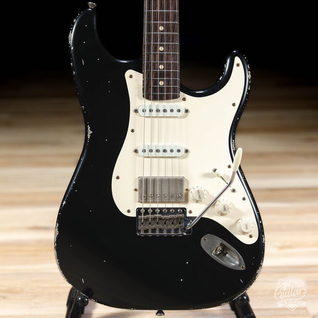 Xotic XSC-2 Alder HSS S-Style w/ Flame Maple & Rosewood – Black