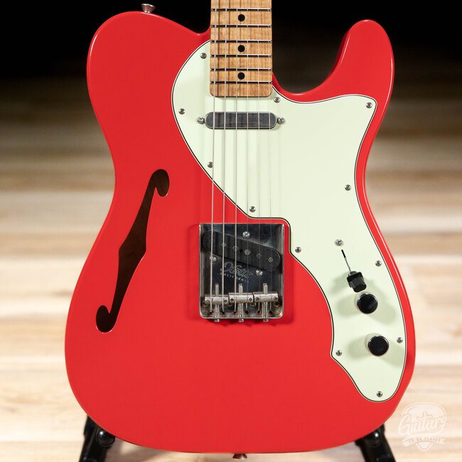Xotic XTC-TL Swamp Ash Thinline T-Style w/ Roasted Flame Maple Neck – Fiesta Red