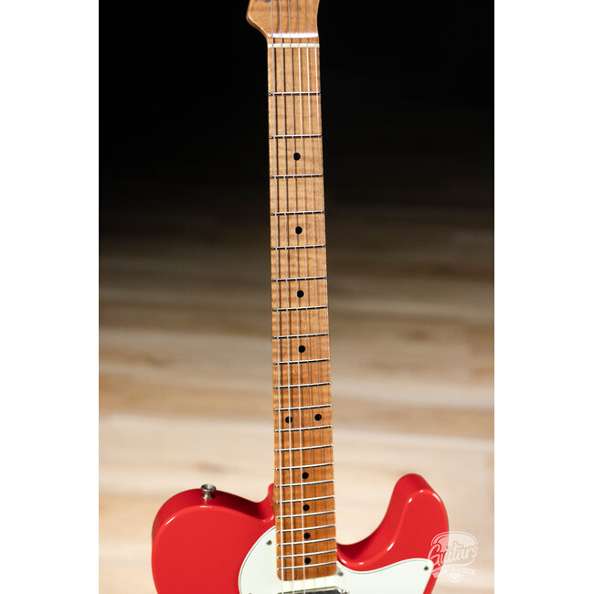 Xotic XTC-TL Swamp Ash Thinline T-Style w/ Roasted Flame Maple Neck – Fiesta Red