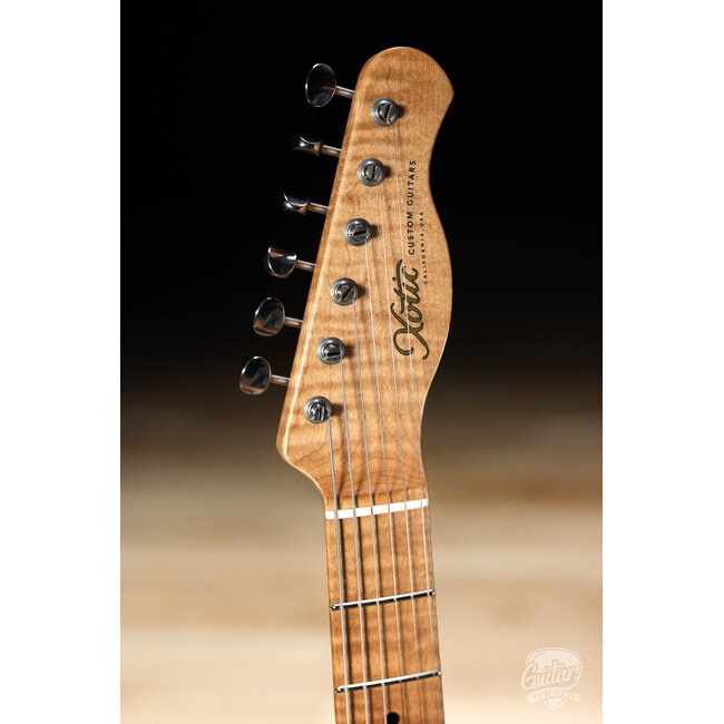 Xotic XTC-TL Swamp Ash Thinline T-Style w/ Roasted Flame Maple Neck – Fiesta Red