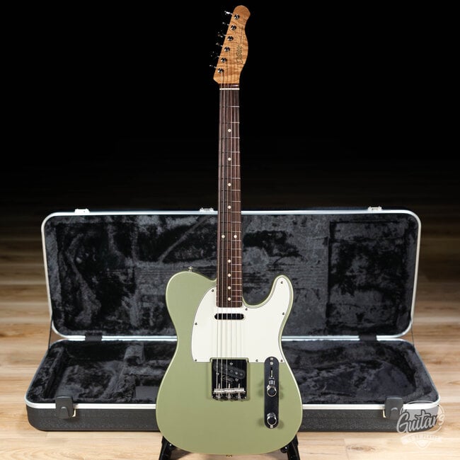 Xotic XTC-1 Alder T-Style w/ Roasted Flame Maple Neck & Rosewood – Lime Gold