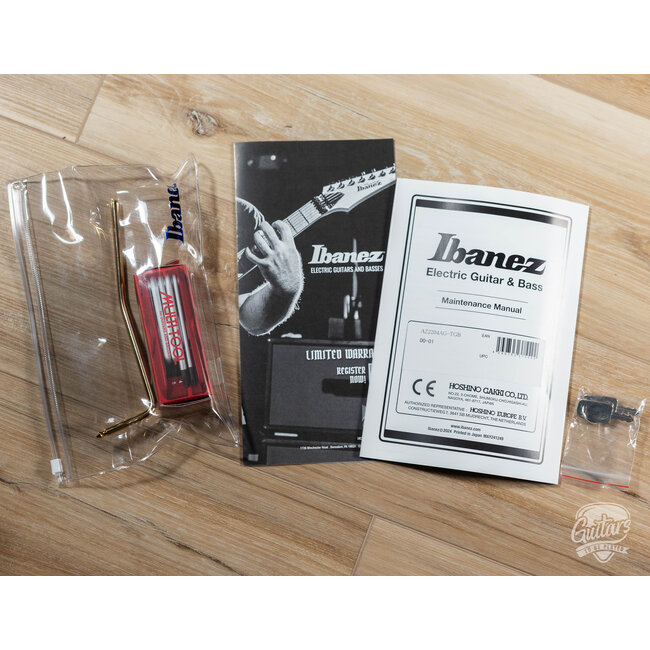 Ibanez AZ2204AG Prestige HSS Guitar w/Case - Transparent Gray Burst