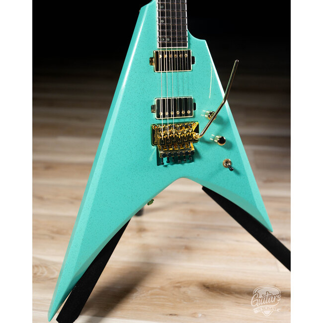 ESP USA V-II NTB FR Floyd Rose Seymour Duncan Guitar – Midori Gold