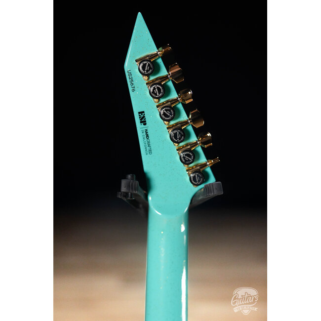 ESP USA V-II NTB FR Floyd Rose Seymour Duncan Guitar – Midori Gold