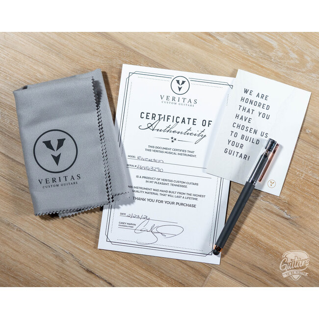 Veritas Riverton Bigsby Guitar w/ Bearcats & Ebony Fretboard – Gray